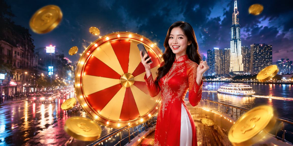 Cảnh TP.HCM sôi động – người dùng tham gia quay số may mắn trên điện thoại qua 28win
