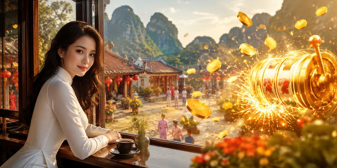 Phụ nữ áo dài Ninh Bình – minh họa trải nghiệm slots casino tại 28win